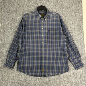 Timberland‎ Shirt Mens Large Plaid Blue Business Casual Button-Front Long-Sleeve